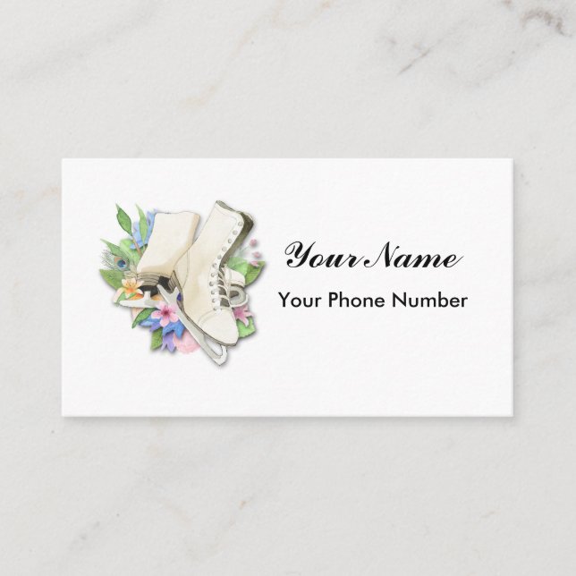 Cartão de visita do patinagem artística (Frente)