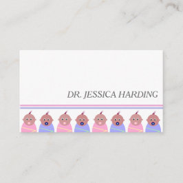 Cartão de visita do pediatra do bebé/bebé