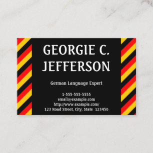 Cartão de visita do perito de idioma alemão