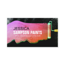 Cartão de visita do pintor do cilindro de tinta a