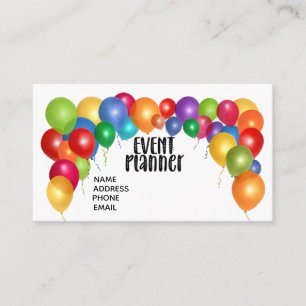 Cartão de visita do Planejador de Eventos Persona