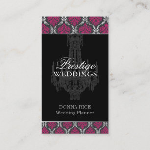 Cartão de visita do planejador do casamento