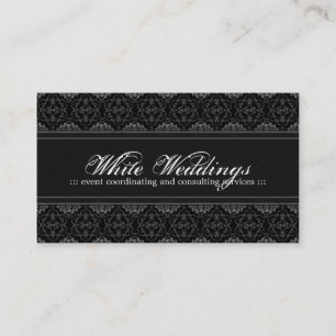 Cartão de visita do planejador do casamento