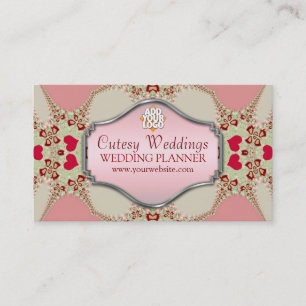 Cartão de visita do Planner de Casamento Cutesy