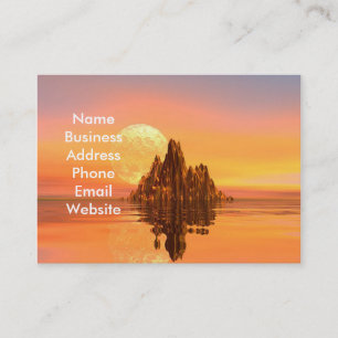 Cartão de visita do por do sol da fantasia