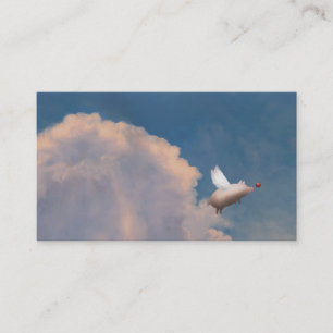 cartão de visita do porco do vôo