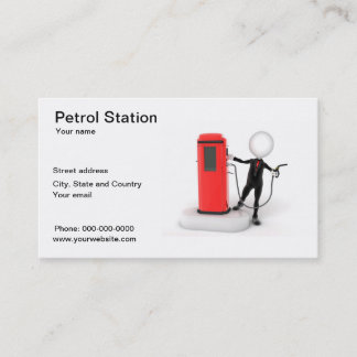 Cartão de visita do posto de gasolina