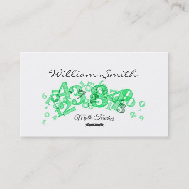 Cartão de visita do professor de matemática (Frente)