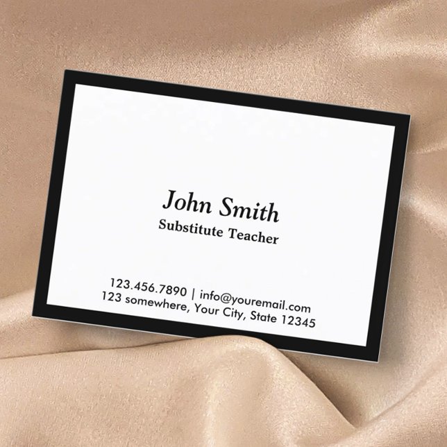 Cartão de visita do professor substituto da fronte (Criador carregado)