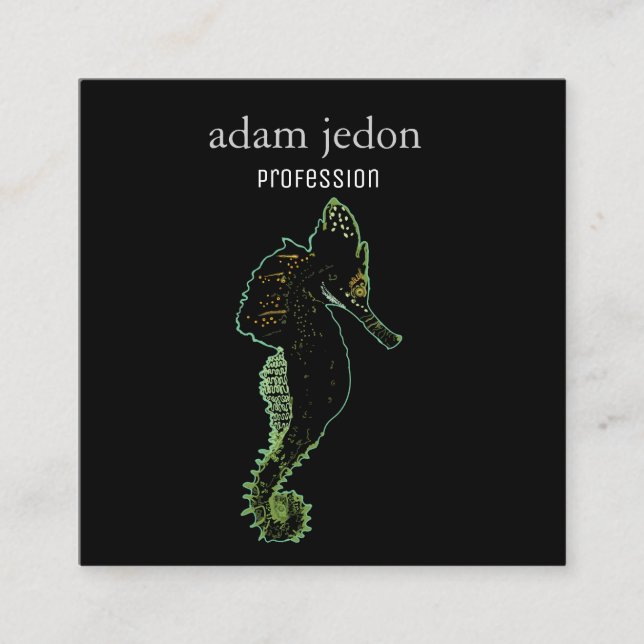 Cartão de visita do quadrado da arte do cavalo de (Frente)