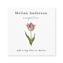 Cartão de visita do Quadrado de Flor de Código QR