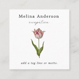 Cartão de visita do Quadrado de Flor de Código QR