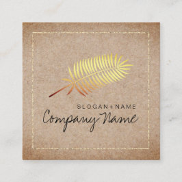 Cartão de visita do quadrado do brilho de GoldLeaf