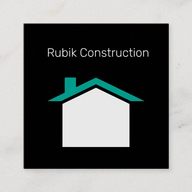 Cartão de visita do Quadrado Núcleo Negro de Const (Frente)