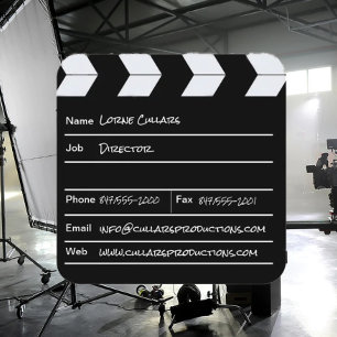 cartão de visita do quadro de paletas do diretor