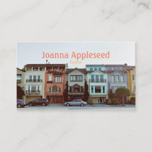 Cartão de visita do Realtor  Com O Rosto Atirado 