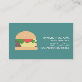 Cartão de visita do Restaurante do Hub Conjunto do