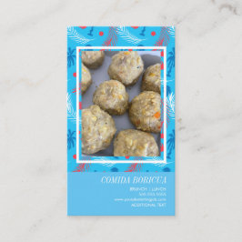 Cartão de visita do Restaurante Latino Puertorico 