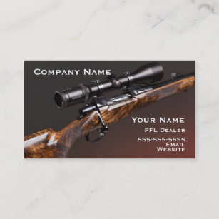 Cartão de visita do rifle da caça