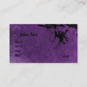 Cartão de visita do roxo do Grunge