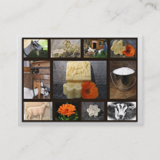 Cartão de visita do sabão da cabra da meia lua