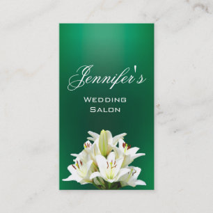 Cartão de visita do salão de beleza do casamento