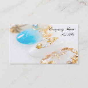 Cartão de visita do salão de beleza do prego