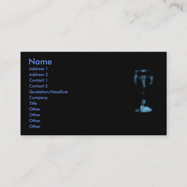 Cartão de visita do Santo Graal (Frente)