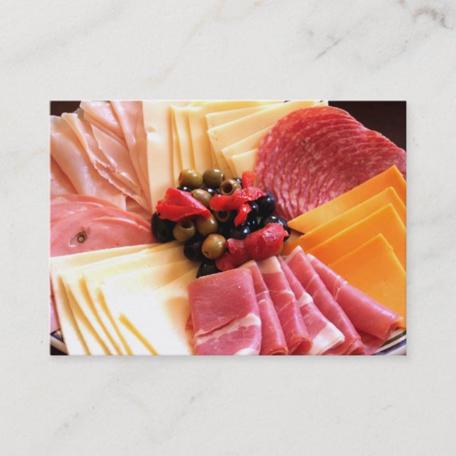 Cartão de visita do serviço de alimentação (Frente)