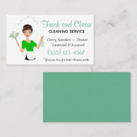 Cartão de visita do Serviço de Limpeza da Casa Ver