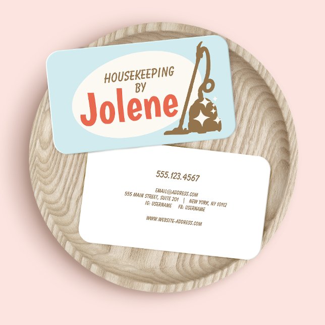 Cartão de visita do Serviço de Limpeza de Casa do  (Criador carregado)