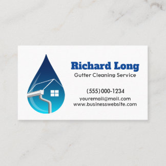 Cartão de visita do Serviço de Limpeza de Gutter