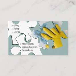 Cartão de visita do Serviço de Limpeza de quebra-c