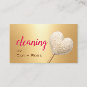 Cartão de Visita do Serviço de Limpeza Rose Gold M