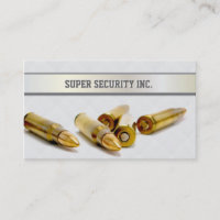 Cartão de visita do Silver Belt BodyGuard Bullets