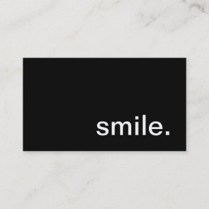 Cartão de visita do sorriso