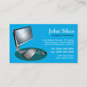 Cartão de visita do técnico do computador do