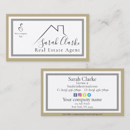 Cartão de visita do telhado preto C21