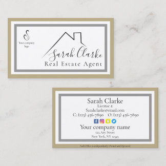 Cartão de visita do telhado preto C21