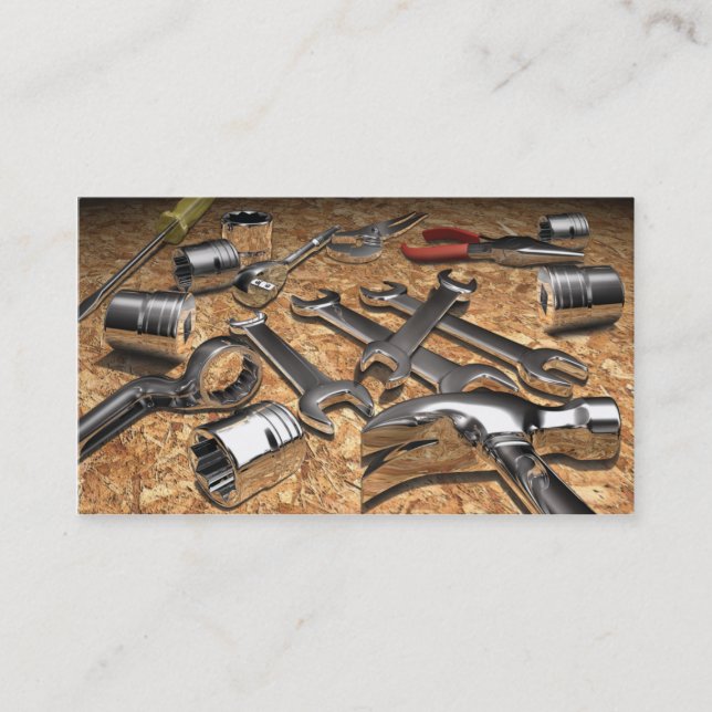 Cartão de visita do tema da ferramenta (Frente)