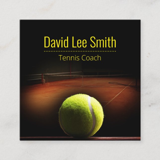 Cartão de visita do tênis Quadrado (Frente)