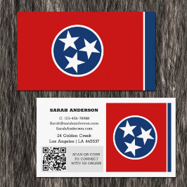 Cartão de visita do Tennessee moderno, Flag / EUA