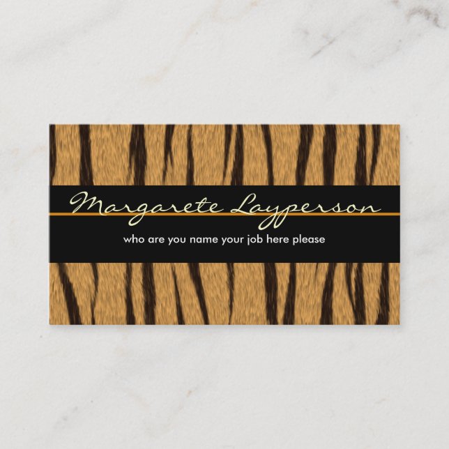 cartão de visita do tigre (Frente)