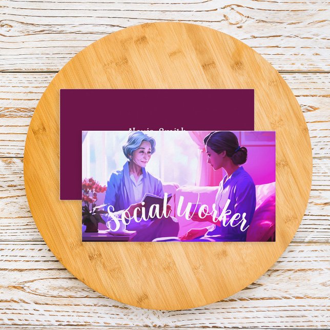 Cartão de visita do trabalhador social (Criador carregado)