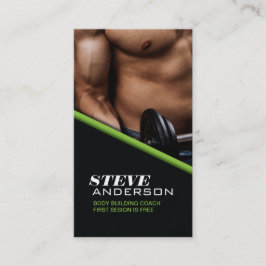CARTÃO DE VISITA DO TREINADOR DO BODY BUILDING