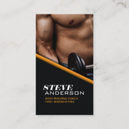 CARTÃO DE VISITA DO TREINADOR DO BODY BUILDING
