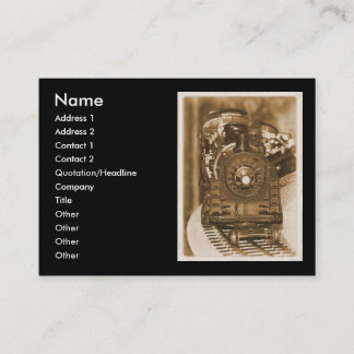 Cartão de visita do trem do modelo de Lionel da