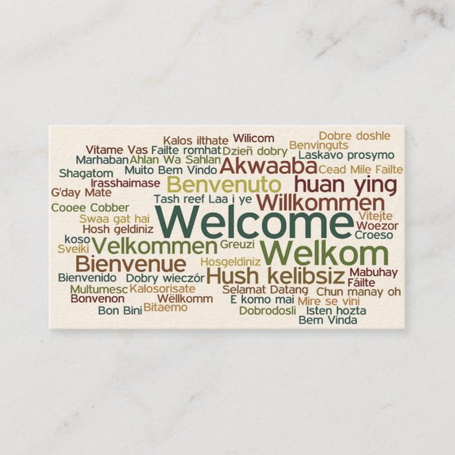 Cartão de visita do turismo (Frente)