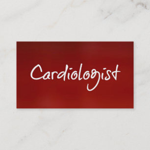 Cartão de visita do vermelho do cardiologista