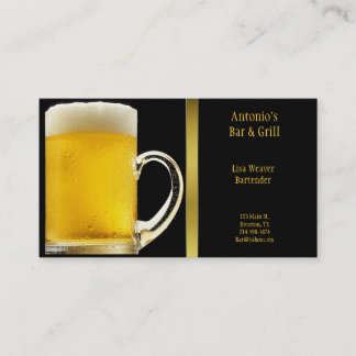 Cartão de visita do vidro de cerveja